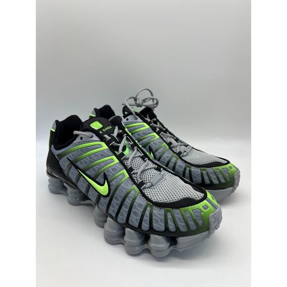 Nike Shox TL Wolf Grey Lime Blast Running Shoes AV3595-005 Size M8.5 /W10 - Picture 11 of 16